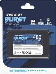 40195 Patriot 480GB BURST PBE480GS25SSDR SATA, 2.5"