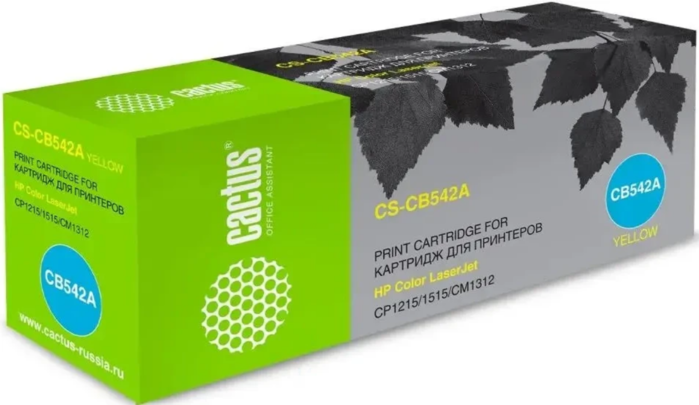 CACTUS CS-CB542A желтый (1400стр.) для HP CLJ CP1215, CP1515, CP1518
