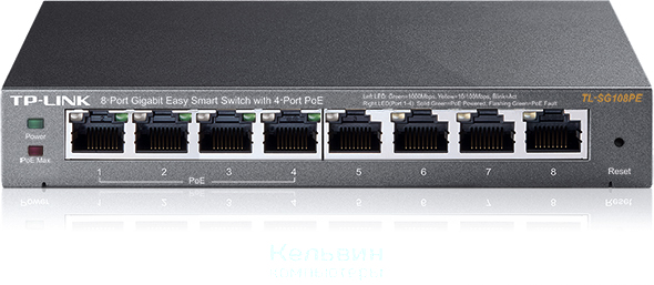 TP-Link TL-SG108PE 8G 4PoE+ 64W управляемый