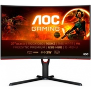 AOC 27" Gaming C27G3U черный/красный VA LED 1ms 16:9 HDMI M/M матовая HAS Piv 250cd 178гр/178гр 1920x1080 165Hz FreeSync Premium DP FHD USB 5.55кг