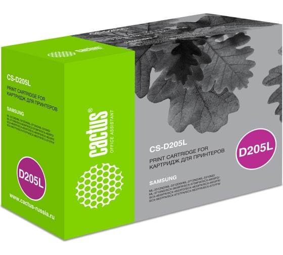 Cactus CS-D205L MLT-D205L черный (5000стр.) для Samsung ML-3310/3710/SCX-5637/4833
