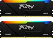 Kingston DIMM DDR4 2x32Gb3200Mhz CL16 Fury Beast RGB RTL Gaming CL16 1.35В dual rank с радиатором Ret (KF432C16BB2AK2/64)
