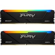 Kingston DIMM DDR4 2x16Gb Fury Beast RGB RTL Gaming 3200Mhz PC4-25600 CL16 1.35В kit single rank с радиатором Ret (KF432C16BB2AK2/32)