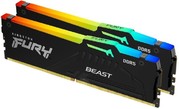 Kingston DIMM DDR5 2x8Gb KF560C36BBEAK2-16 Fury Beast RGB RTL Gaming 6000Mhz CL36 1.35В single rank с радиатором