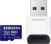 Samsung Micro SDXC Card 256GB PRO Plus + USB Reader, U3, A2, V30 (MB-MD256KB/WW)