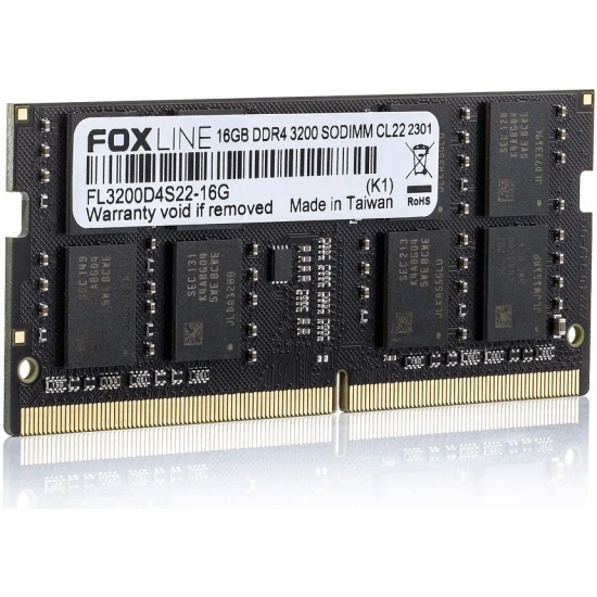 SO-DIMM DDR4 16Gb Foxline 3200Mhz CL22 (1Gb*8) (FL3200D4S22-16G)