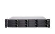 QNAP Сетевое хранилище TS-h1283XU-RP-E2236-128G 12-Bay NAS( 12x2.5"/3.5" SATA HDD/SSD), Intel Xeon E-2236 6-core 3.4 GHz (up to 4.8 GHz), 128 GB ECC DDR4 (4 x 32 GB), 4xGbE LAN, 2 x 10GbE SFP+, 2 x 10GBase-T port, 2U rackmount, 2xPS