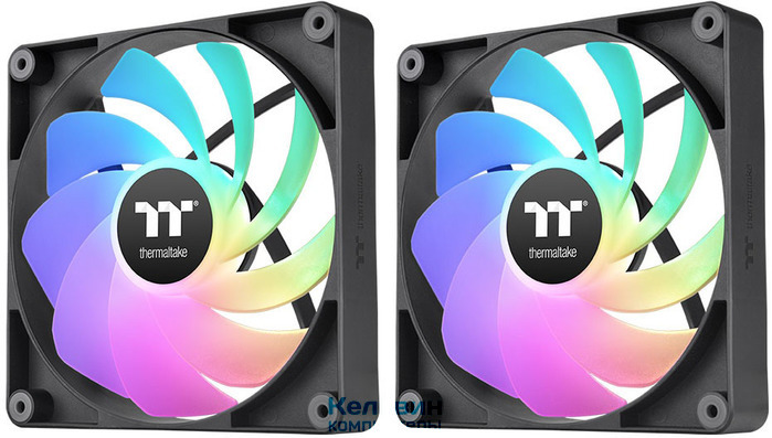 Thermaltake CT140 Sync Reverse ARGB 140х140x25 черный 4-pin 32.8дБ (упак.:2шт) (CL-F174-PL14SW-A) Ret