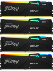 Kingston DIMM DDR5 4x32Gb 5200Mhz CL40 (Kit of 4) FURY Beast RGB XMP (KF552C40BBAK4-128)