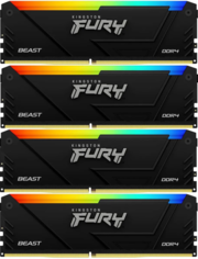 Kingston DIMM DDR4 4x16Gb 3200Mhz CL16 (Kit of 4) FURY Beast RGB (KF432C16BB2AK4/64)