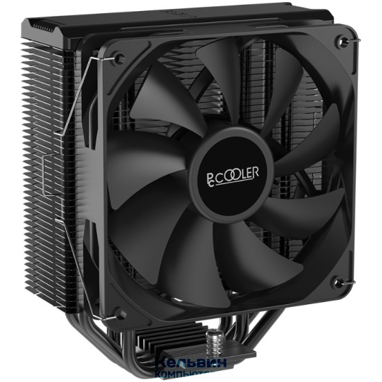PCCooler PALADIN EX400 (180W, 4-pin PWM, 157mm, Al/Cu, 4x6mm, 1x120mm, 73.6CFM, 28.6dBA, 1800RPM, S: 1851/1700/1200/115X, AM5/AM4, black)