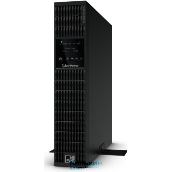 CyberPower OL1000ERTXL2U, Rackmount, Online, 1000VA/900W, 8 IEC-320 С13 розеток, USB&Serial, RJ11/RJ45, SNMPslot, LCD дисплей, Black, 0.5х0.6х0.2м., 21.7кг.