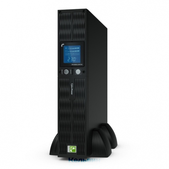 CyberPower PR1500ELCDRT2U, Rackmount, Line-Interactive, 1500VA/1350W, 8 IEC-320 С13 розеток, USB&Serial, RJ11/RJ45, SNMPslot, LCD дисплей, Black, 0.5х0.6х0.3м., 30.2кг.