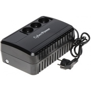 CyberPower BU600E, Line-Interactive, 600VA/360W, 3 Schuko розетки, Black, 0.28х0.14х0.23м., 4.4кг