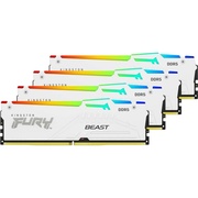 Kingston DIMM DDR5 4x16Gb 6000Mhz CL40 (Kit of 4) FURY Beast White RGB XMP (KF560C40BWAK4-64)