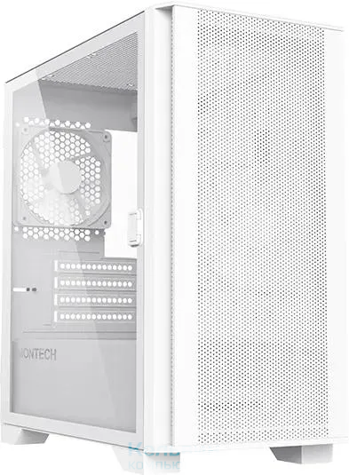 Montech Air 100 Lite белый без БП mATX 2x120mm 1xUSB2.0 2xUSB3.0 audio bott PSU