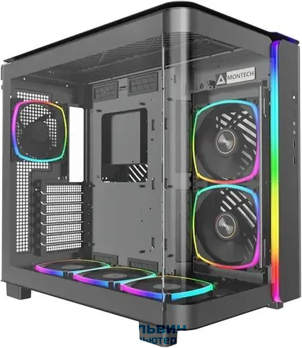 Montech King 95 Pro черный без БП ATX 4x120mm 2x140mm 2xUSB3.0 1xUSB3.1 audio bott PSU
