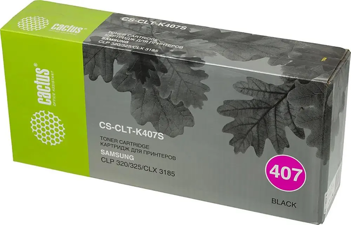 Cactus CS-CLT-K407S черный (1500стр.) для Samsung CLP320/320n/325/CLX3185/3185n/3185fn