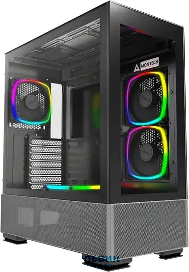 Montech Sky Two черный без БП ATX 3x140mm 2xUSB3.0 1xUSB3.1 audio bott PSU