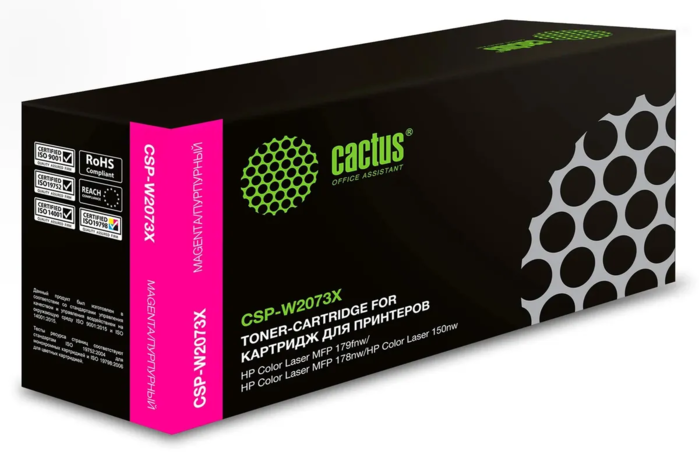 Cactus CSP-W2073X 117X пурпурный (1300стр.) для HP Color Laser 150a/150nw/178nw MFP/179fnw MFP
