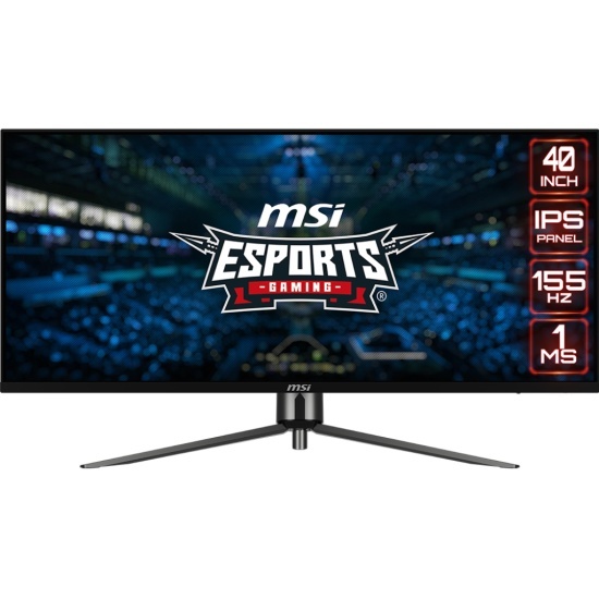 MSI 40"" MAG401QR Black, 21:9, IPS, 3440x1440, 4ms, 400cd, 155Hz, 2xHDMI, 1xDP, 2xUSB, 1xUSB-C, HAS (9S6-3EA54H-005)