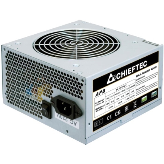 Chieftec ATX 400W VALUE APB-400B8 80 PLUS WHITE (20+4pin) APFC 120mm fan 3xSATA