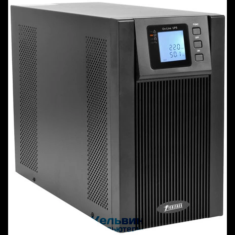 Powerman Online 3000I IEC320 LCD, double conversion, 3000VA, 2700W, 8 pieces IEC320 C13 and 1 piece IEC320 C19 with backup power supply, USB, RS232, SNMP slot, EPO connector, 12V 9Ah battery 6 pcs