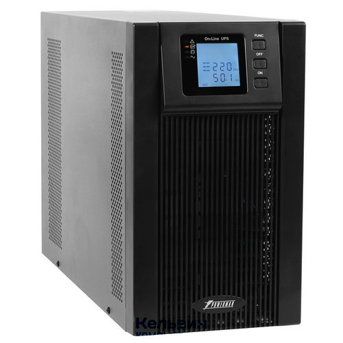 POWERMAN Online 3000 Plus LCD, двойного преобразования, 3000ВА, 2700Вт, 2 евророзетки с резервным питанием, USB, RS232, слот SNMP, разъем EPO, внешний блок батарей (в комплект не входит), 191 х 460 х 337 мм., 11 кг