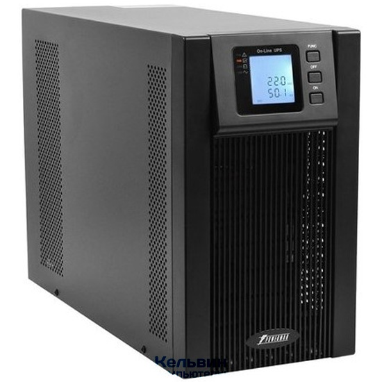 POWERMAN Online 2000 Plus, LCD двойного преобразования, 2000ВА, 1800Вт, 2 евророзетки с резервным питанием, USB, RS232, слот SNMP, разъем EPO, внешний блок батарей (в комплект не входит), 191 х 460 х 337 мм., 10.5 кг./ UPS POWERMAN Online 2000, LCD, dual
