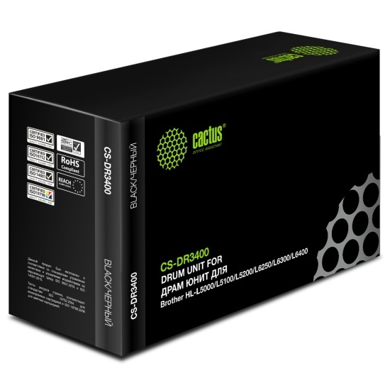 Cactus CS-DR3400 DR-3400 черный ч/б:30000стр. для HL-L5000/L5100/L5200/L6250/L6300/L6400, DCP-L5500 Brother 1358745 CS-DR3400