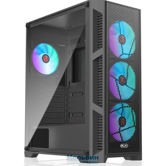 Raijintek ARCADIA III-MS4, Midi-Tower, TG, 4x120mm ARGB, 1xUSB-A 3.0 + 2xUSB 2.0, ATX, mATX, mITX Black (0R20B00247)