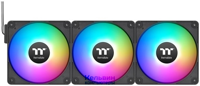 Thermaltake CT120 EX Sync Reverse ARGB 120х120x25 черный 4-pin 31.2дБ (упак.:3шт) (CL-F192-PL12SW-A) Ret
