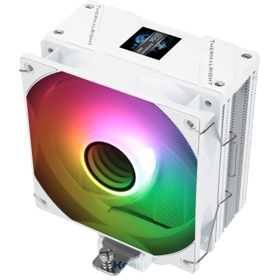 Thermalright Assassin Spirit 120 Vision ARGB Soc-AM5/AM4/1200/1700/1851 белый 4-pin 25.6dB Al+Cu LCD Ret (AS120-VISION-WH-ARGB)