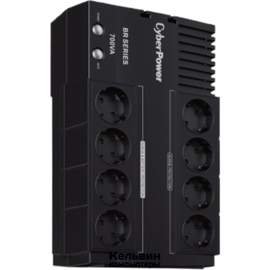CyberPower BR700E, Line-Interactive, 700VA/420W, 8 (4+4) Schuko розеток, USB./ UPS CyberPower BR700E, Line-Interactive, 700VA/420W, 8 (4+4) Schuko sockets, USB. (BR700EA)