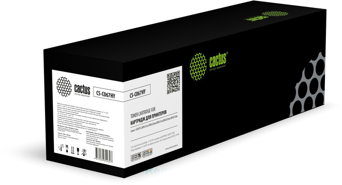 Cactus CS-C067HY 067HY желтый (2350стр.) для Canon i-SENSYS LBP631Cw/LBP633Cdw/MF651Cw/MF655Cdw/MF657Cdw