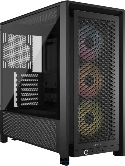 Case Corsair Frame 4000D RS ARGB, Midi-Tower, TG, 3x120mm ARGB, 2xUSB-A 3.2, 1xUSB 3.2 Type-C, E-ATX, ATX, mATX, mITX Black (CC-9011296-WW)