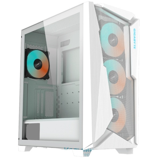 Gigabyte C301 Glass White MidTower, ATX, USB-C x1, USB3.0 x2, Audio I/O, GPU:400mm, Black, TG (GB-C301GW)