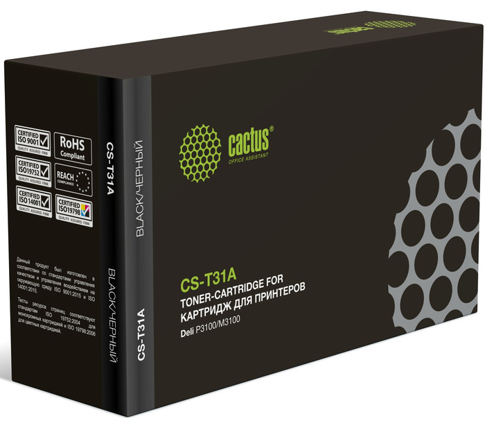 Cactus T31A CS-T31A черный (2000стр.) для Deli P3100/M3100