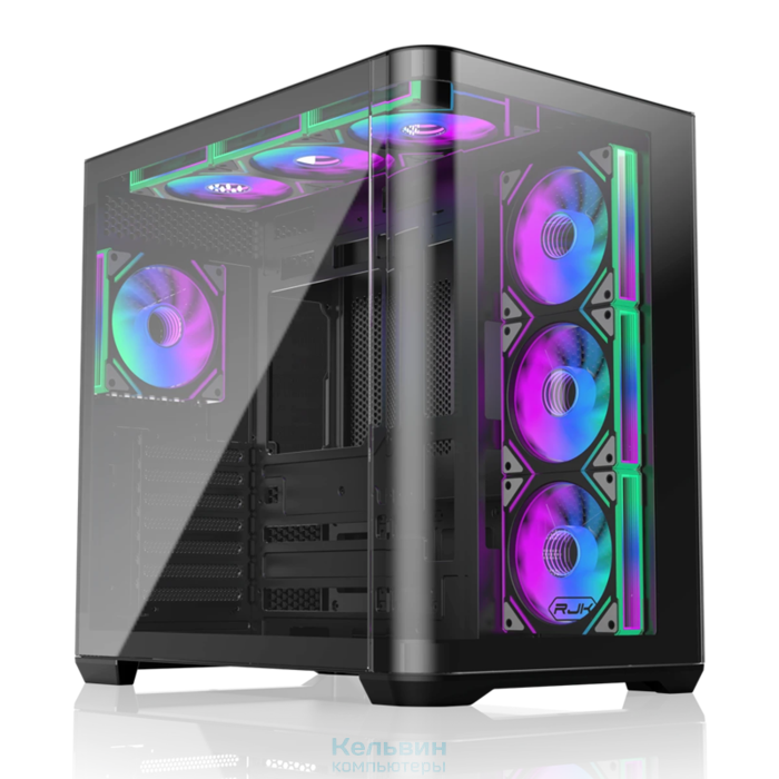 Raijintek ATREUS BT7, Midi-Tower, TG, 7x120mm ARGB, 2xUSB-A 3.0 + 1xUSB Type-C , E-ATX, ATX, mATX, mITX Black (0R20B00258)