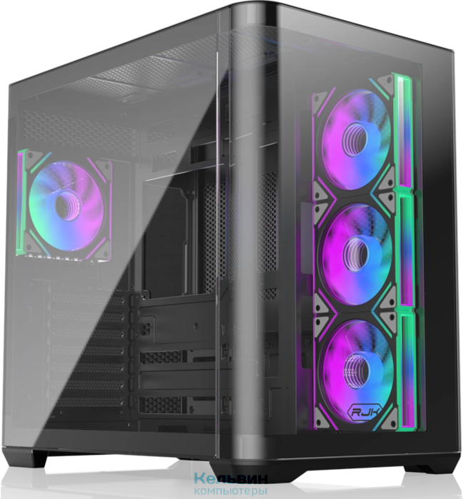 Raijintek ATREUS BT4, Midi-Tower, TG, 4x120mm ARGB, 2xUSB-A 3.0 + 1xUSB Type-C , E-ATX, ATX, mATX, mITX Black (0R20B00255)