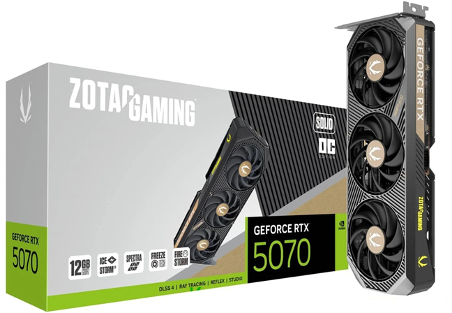 Zotac GeForce RTX 5070 SOLID OC 12Gb (ZT-B50700J-10P)