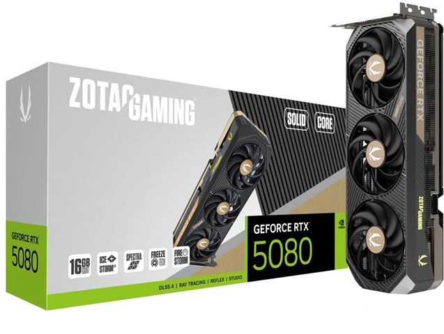 Zotac GeForce RTX 5080 SOLID CORE 16Gb (ZT-B50800D2-10P)