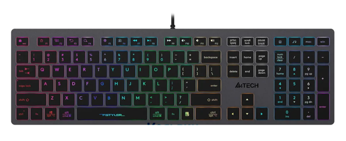 A4Tech Fstyler FX60 серый USB slim LED (FX60 GREY / NEON)