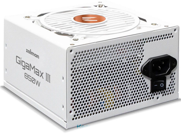 Zalman ZM850-GV3 WH, 850W, ATX12V v3.0, Gen 5.0, APFC, 12cm Fan, 80+ Bronze, Retail
