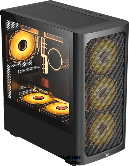 Formula V Line Air Mesh G3 Plus Black, MATX, Type-C*1, USB3.0*2, FRONT 3x120mm FRGB, REAR 1x120mm FRGB