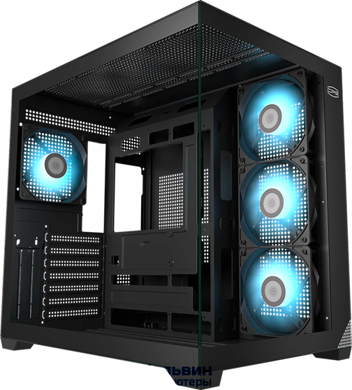 PCCooler C3T700 ARGB BK, Midi-Tower, TG, 4x120mm ARGB, 1xUSB-A 3.0 + 1xUSB-A 2.0 + 1xUSB-C, ATX, mATX, mITX Black