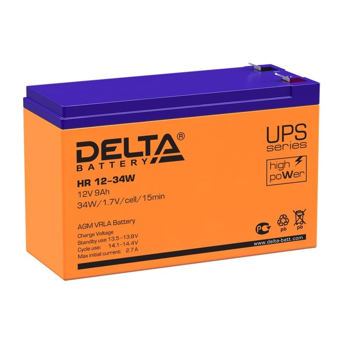 Delta HR 12-34 W (12V / 34Ah) Батарея для UPS