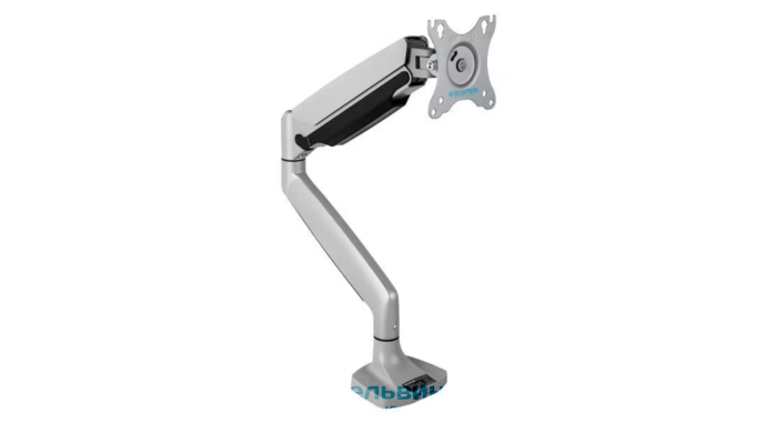 Kromax OFFICE-21 серебристый 17"-45" макс.15кг настольный поворот и наклон (90635)