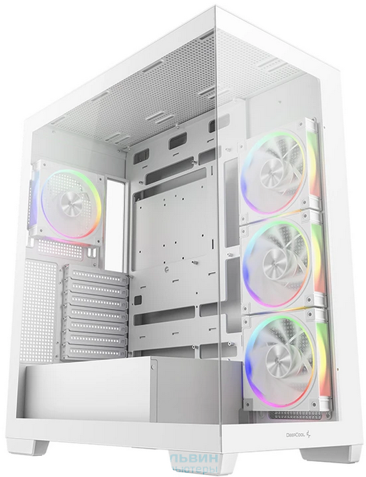 Deepcool CG580 4F V2 WH без БП, боковое окно (панорама), 4x120mm ARGB PWM вентилятора, белый, ATX (R-CG580-WHADA4-G-2)