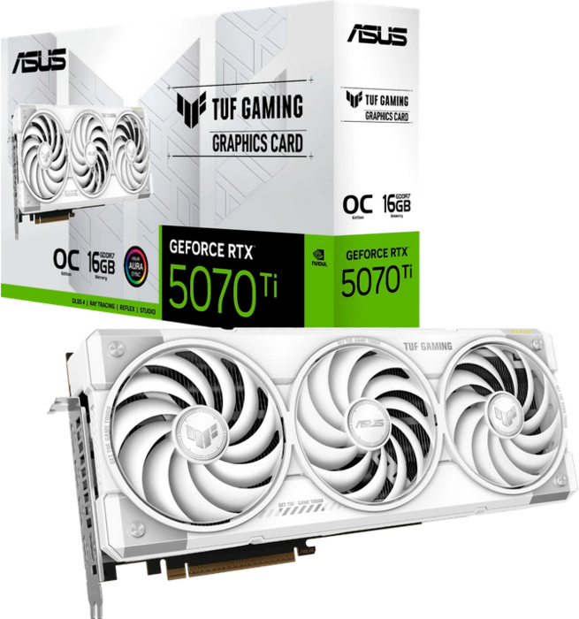 ASUS GeForce RTX 5070 Ti TUF GAMING WHITE OC 16Gb TUF-RTX5070TI-O16G-WHITEGAMING (90YV0MD3-M0NA00)